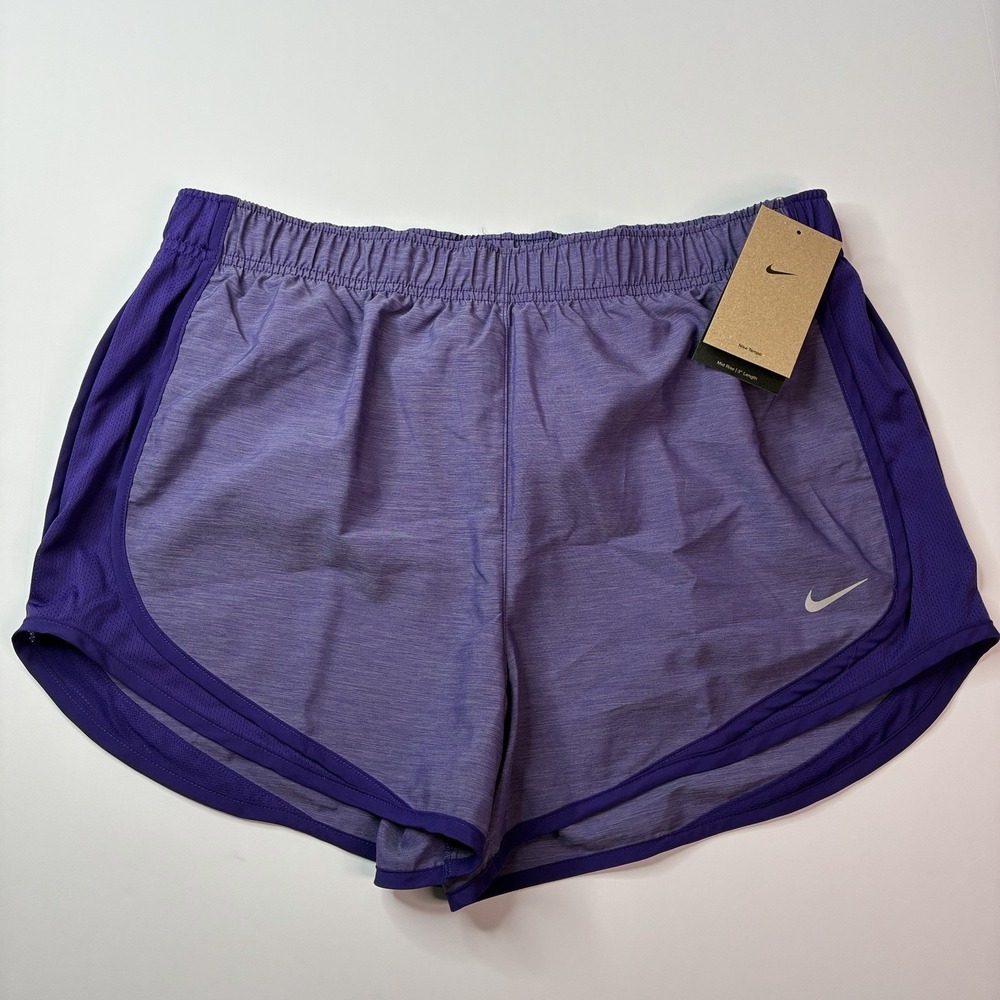 Nike Dri-FIT Running Shorts Women's L Large Purple 3 Inseam Lightweight HM6096